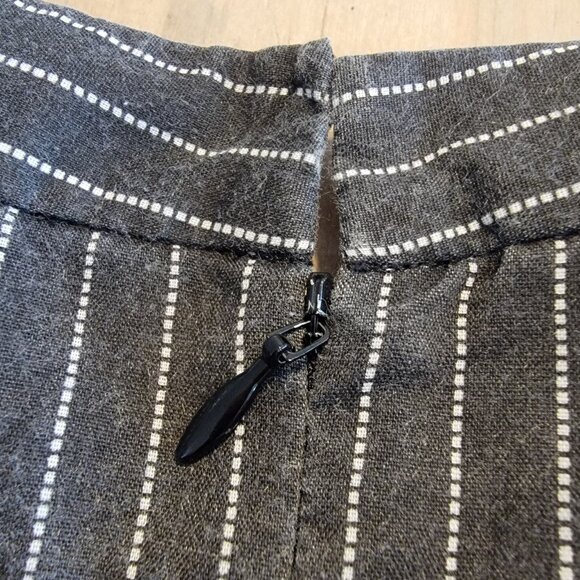 Belcorpo Dress Women’s Dark Gray White Striped Minimalist Boho Modest Sz S / M - Picture 9 of 11